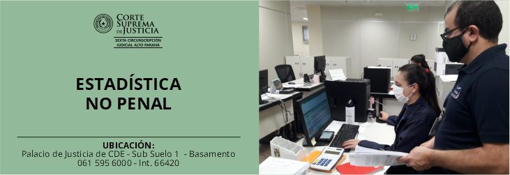 Estadística No Penal - Estadísticas Judiciales Estadística No Penal - Estadísticas Judiciales